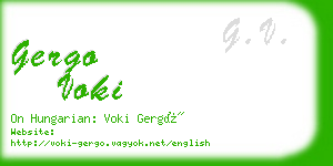 gergo voki business card